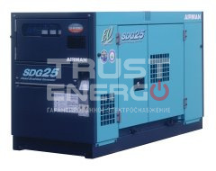 Дизельный генератор Airman SDG25S с АВР В кожухе Kubota V2403